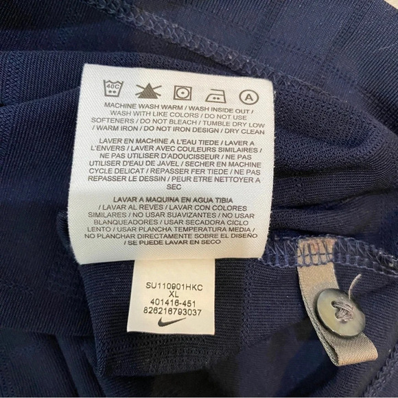 Nike Tiger Woods XL Dry Fit Men’s Navy Blue Golf Polo - Picture 6 of 14